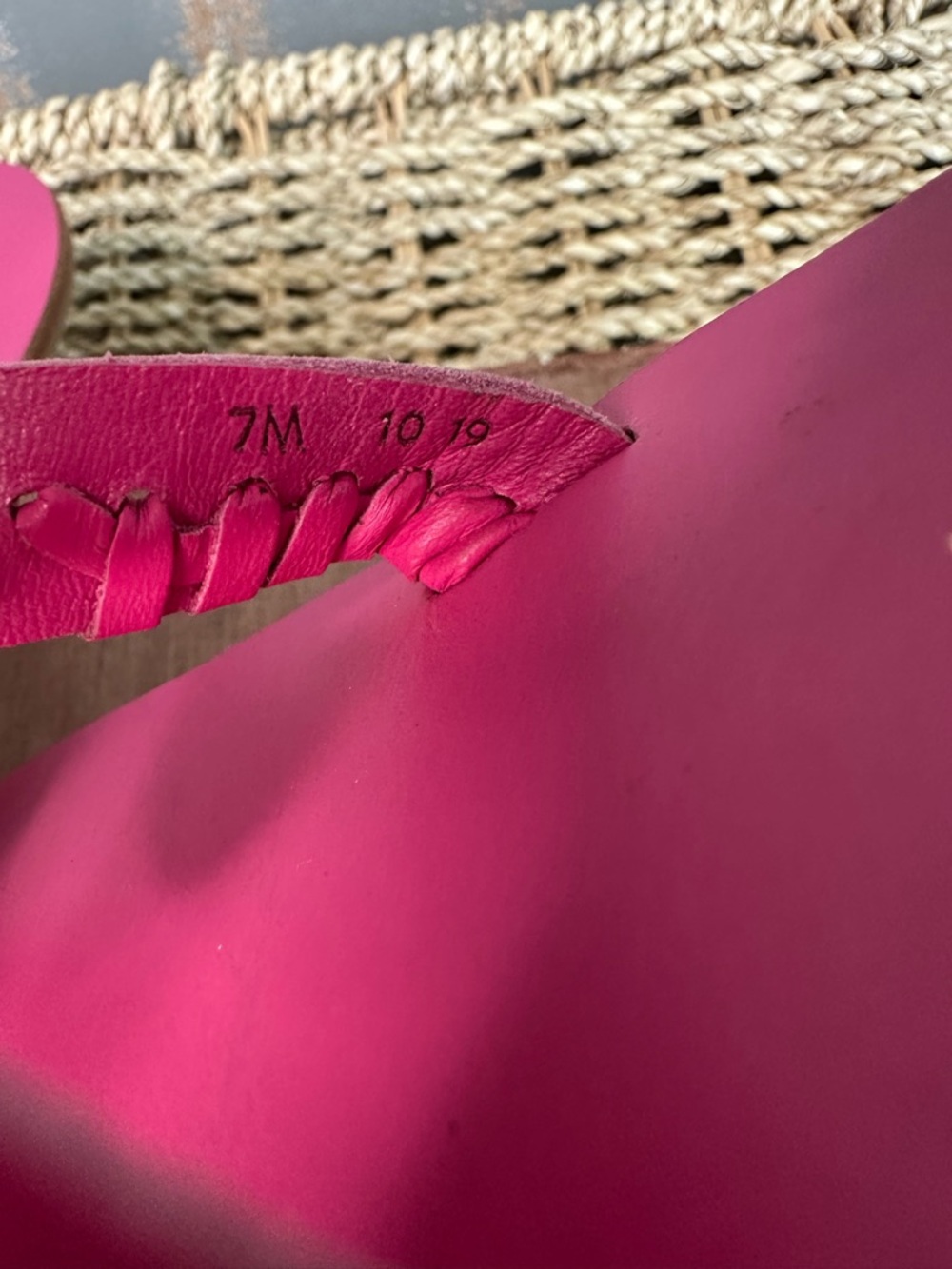 Jack Rogers Georgica Leather Sandals Magenta Sz 7 - Picture 8 of 16